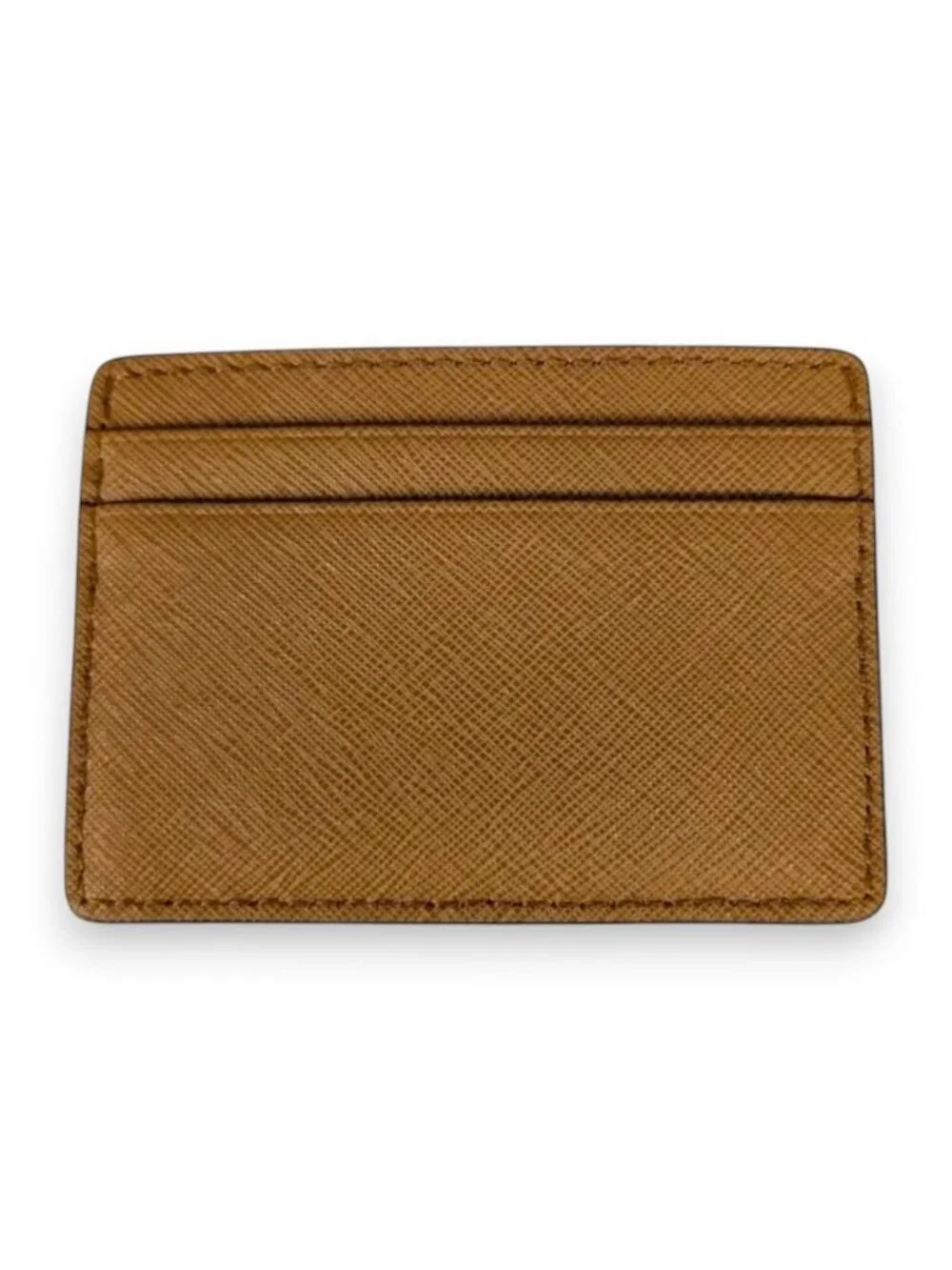 Michael Kors Tan Card Holder Jet Set Pepple Leather NWOT